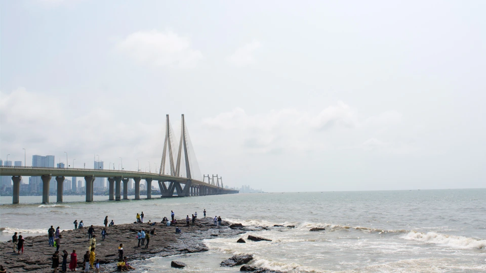 Bandra-Worli sea link from Lands End, Bandra